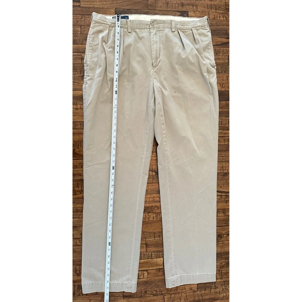 Polo Ralph‎ Lauren Ethan Pant Men's Khaki Beige Cotton Trousers Pony Logo 38x34